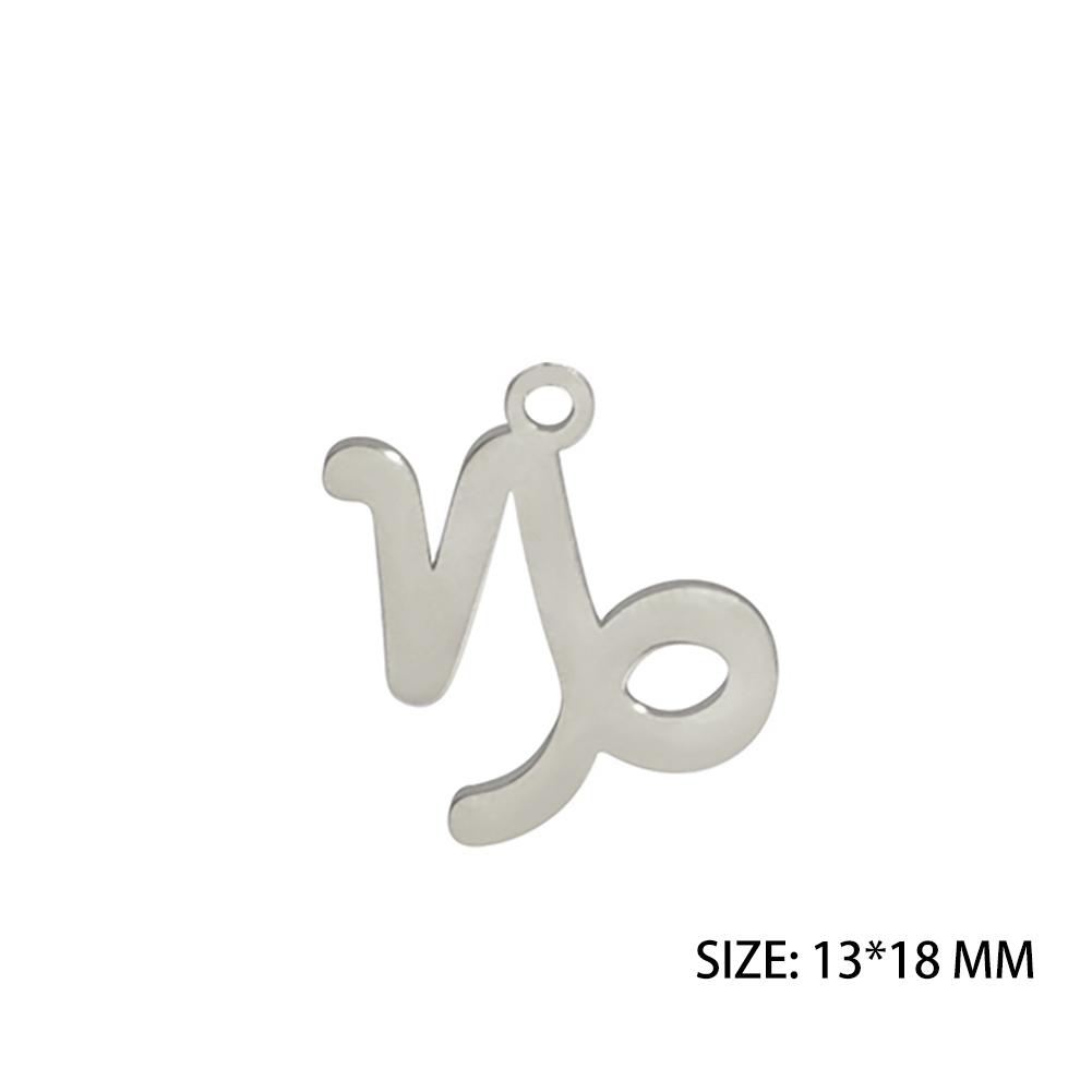 12pcs/lot Stainless Steel Zodiac Charms Horoscope Astrological Sign DIY Pendant for Necklace Bracelet Jewelry Making