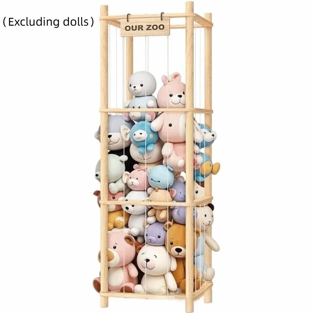 Очень большой органайзер для хранения мягких игрушек высотой 136 см с деревом и эластичной лентой - Легко собирается, Держатель для игрушек для спальни