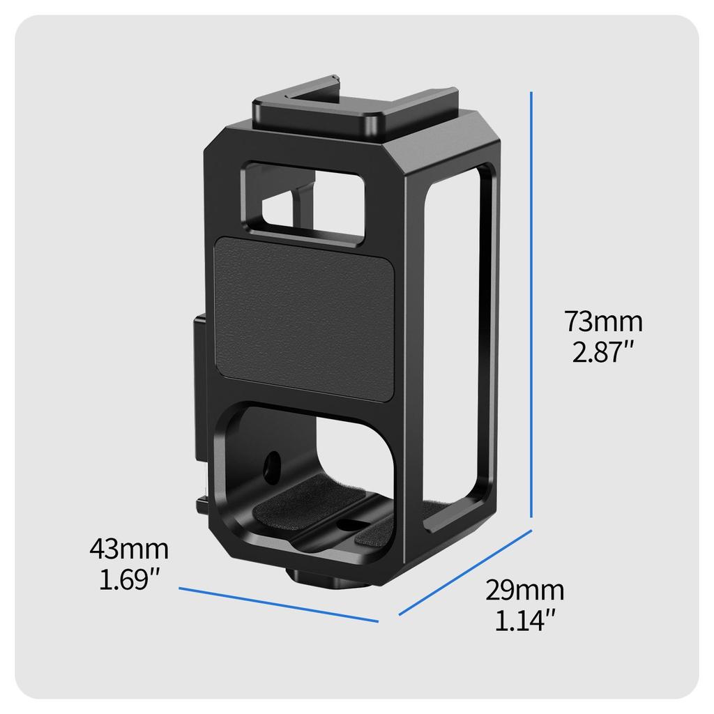 Osmo Nano Metal Frame Mounting Cage for Vertical/Horizontal Shooting with Cold Shoe and Magnetic Adapter