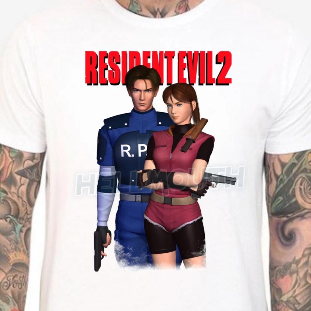 Resident Evil 2 100% Cotton T-shirt Mens Tees Top - Mens & Women's sizes S-XXL - Leon Claire Retro 1998