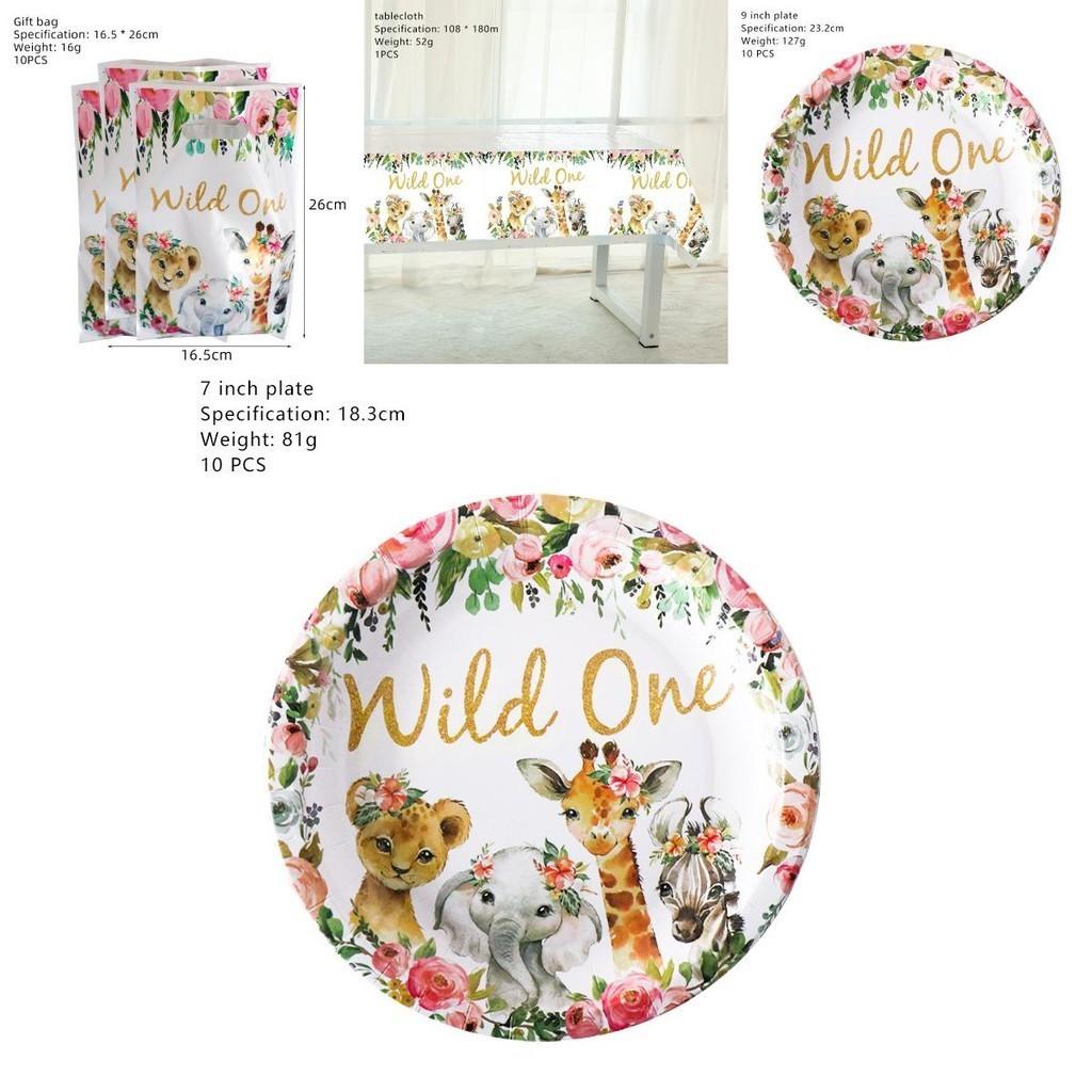 One Playful Birthday Party Supplies Collection Including Cheerful Banners And Cake Toppers**