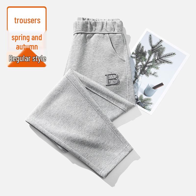 

2025 Новые модные спортивные повседневные женские хлопковые облегающие девятиточечные спортивные штаны светло-серого цвета для весны/осени S