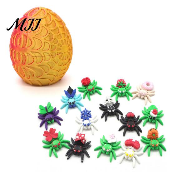 Realistic PLA Sculpture 3D Printed Spider Egg/Spider Statue, Fantasy Creature Model Collectible Trendy Figures Ornament, Lightweight Unique for