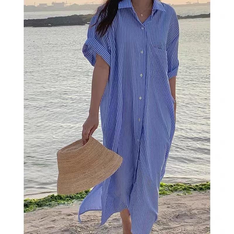 

Ladies Casual Dress Temperament Design Commuting Shirt 2XL білий