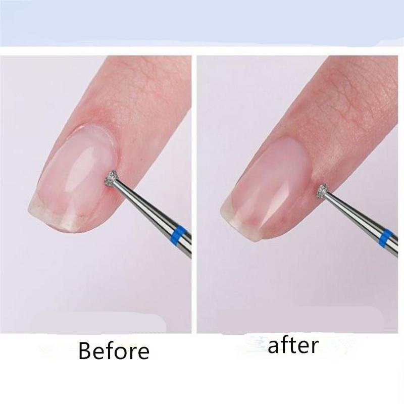 1/2/5/10PCS Cuticle Clean Nail File Carbide Nail Drill Bit Glue Overflow Removal Diamond Rotary Burrs Electric Manicure Pedicure