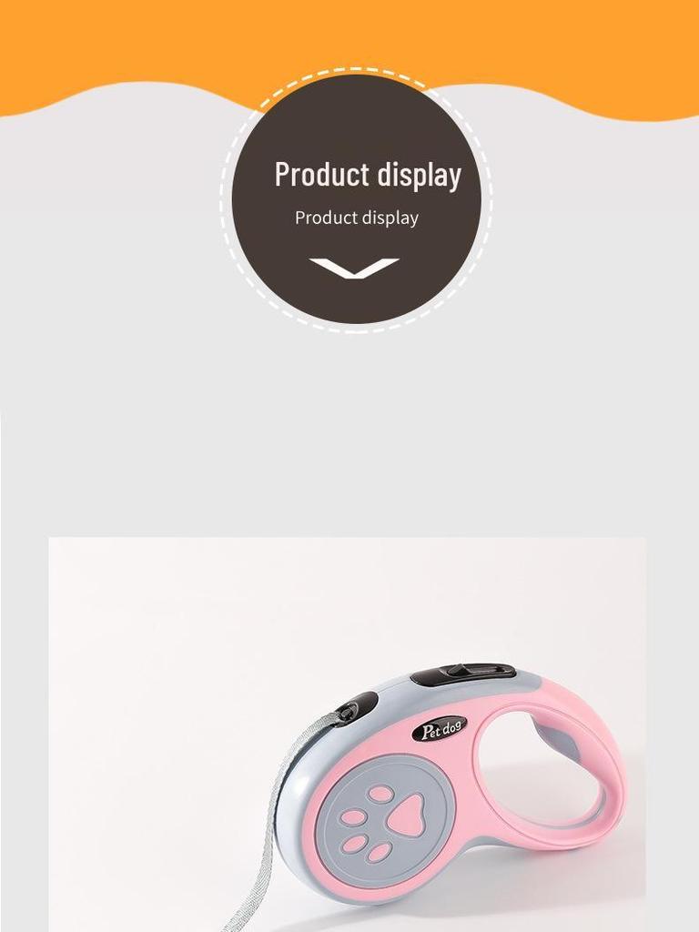 Lesă Retractabilă 5m pentru Câine | Automatică Anti-Rupere pentru Câini Mici & Mijlocii