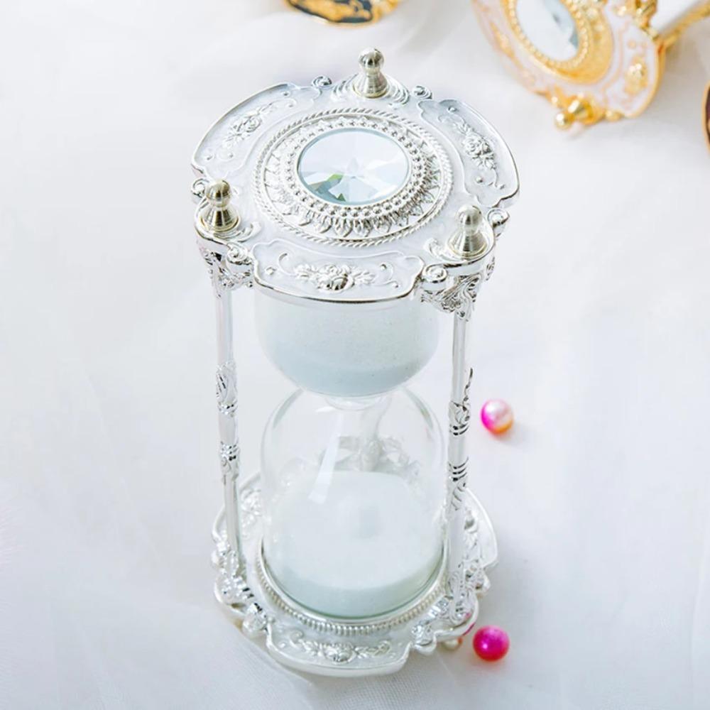 Hourglass Timer 15 Minutes Wedding Birthday Gift Creative Table Clock Metal Retro Sand Clock Home Decoration Accessories