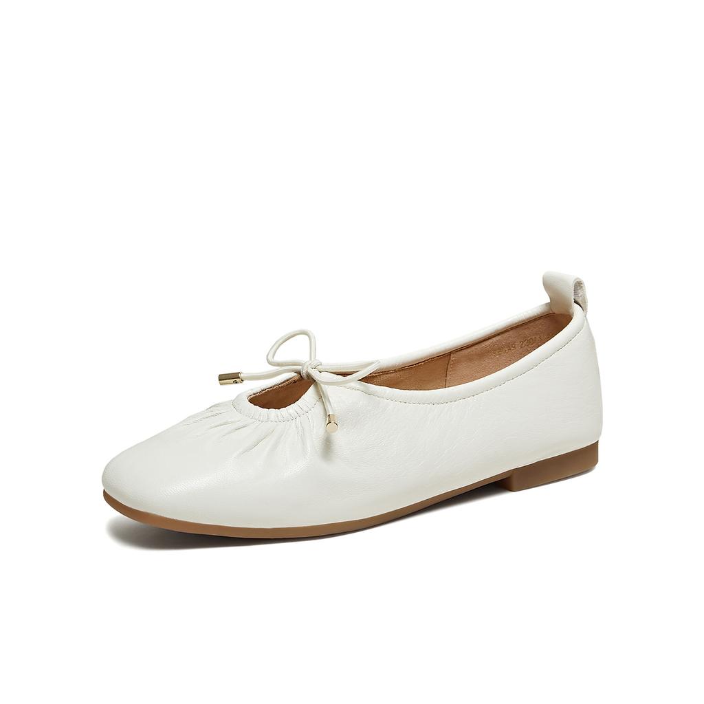 TATA/He She 2026 Spring Fashion Versatile Simple Women's Low Flat Shoes