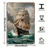 Retro Tin Wall Art Vintage X Inch Aluminum Nautical Sailing Ship Metal Sign PreDrilled Easy Mount Home Decor