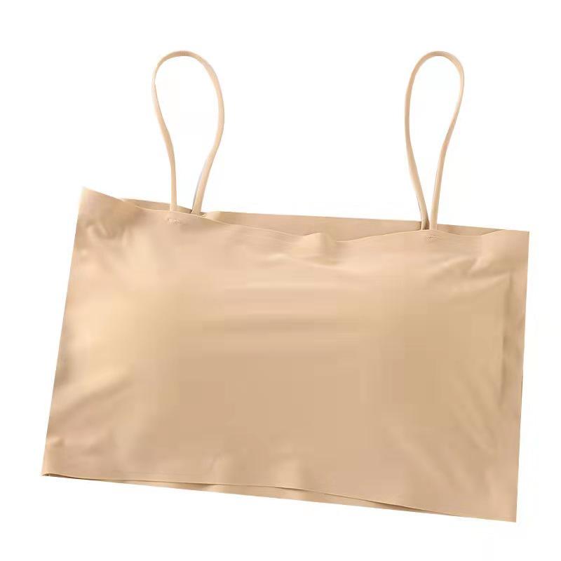 Koreanischer Stil Eis-Seide Camisole Bandeau-BH mit Polstern - Sommer Sportweste für Damen