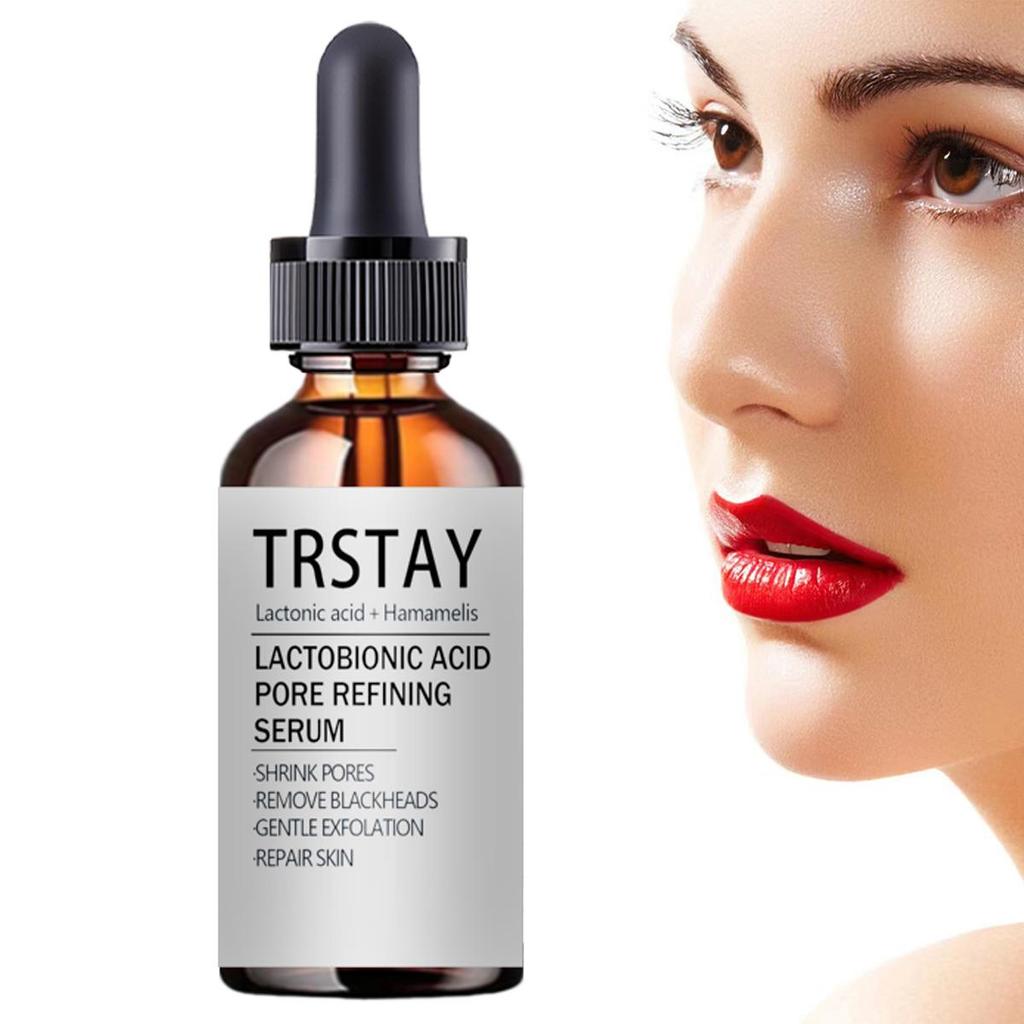 Lactobionic Acid Shrink Pores Serum Moisturizing Facial Essence Liquid Purify Pore Treatment Beauty Skin Care  Whitening Cream