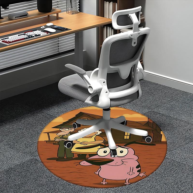 

1Cowardly Heroes Chair mat Round Rug-Office carpet, Machine Washable, Non-slip, Suitable for Living Rooms, Bedrooms 80cm