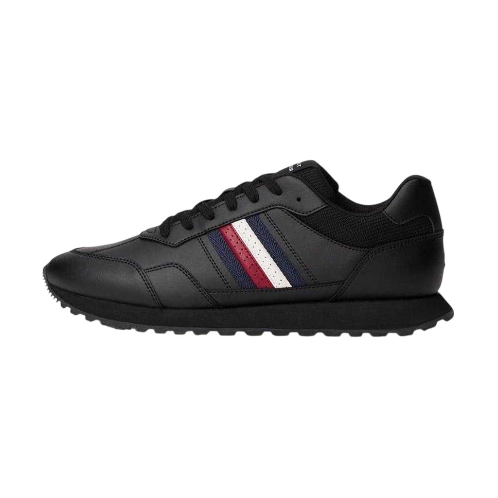Tommy Hilfiger Mens Eva Stripe Leather Trainers
