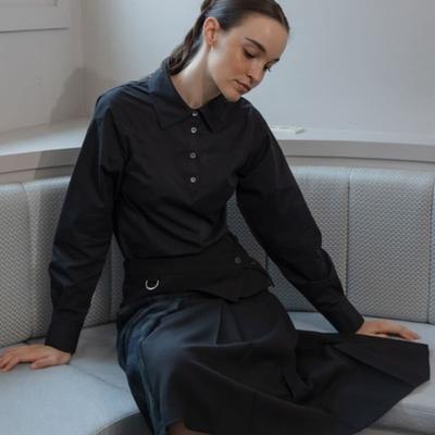 AMARI ROMATA Black Wool Belt