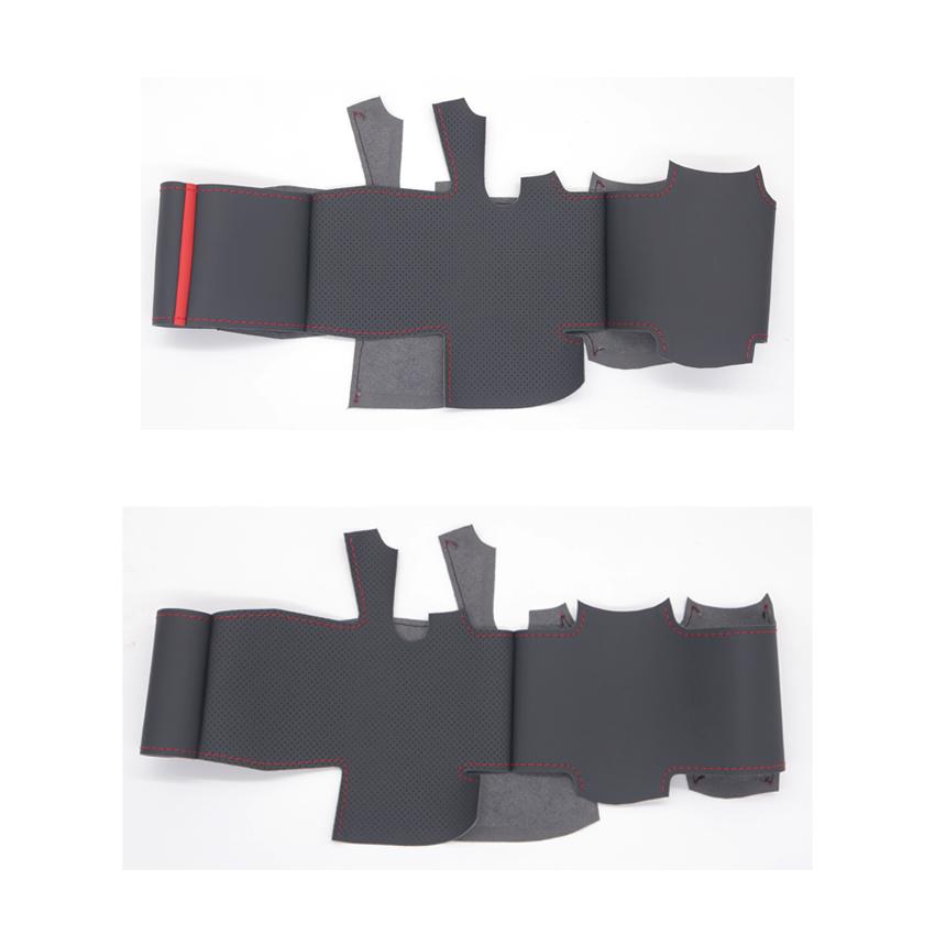 Black Faux Leather Hand-stitched Soft Car Steering Wheel Cover Braid for Chevrolet (Chevy) Colorado 2015-2024 Traverse 2018-2024