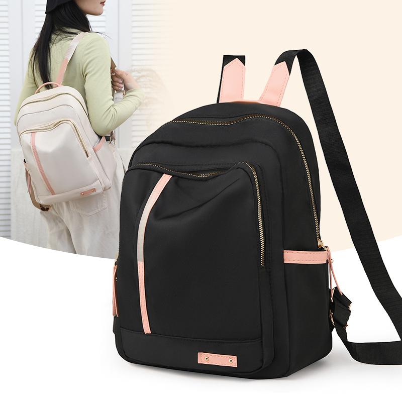 Women's backpack, large capacity, adjustable shoulder straps, zipper closure, casual university style, school backpack
