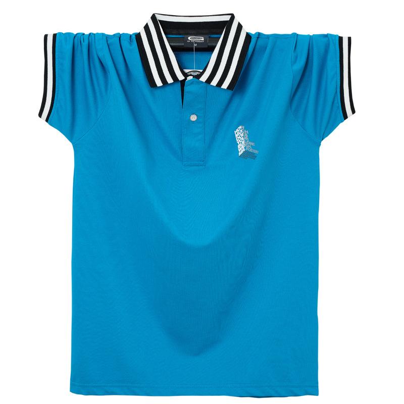 

Деловая мужская рубашка поло, модная свободная дышащая футболка с коротким рукавом M