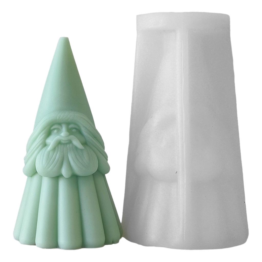 Creative Santa Claus Candle Silicone Mold Detail Rich Santa Shaped Silicone Mold for Christmas Scented Candle Creation