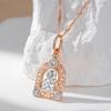 Luxury Virgin Mary Pendant Necklace For Women Men  Rose Gold Color Natural Zircon Jesus Charm Daily Fine Jewelry Gifts