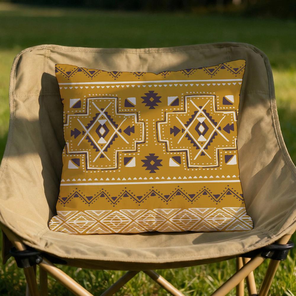 Bohemian Ethnic Prints Cushion Cover Soft Reversible  Durable Pillow Cover  MultiScene Use for Home  Car Daily Comfort
