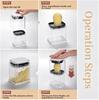 Multifunctional Vegetable Chopper Bowl, Potato French Fry Cutter with 2 Interchangeable Blades & Container, Food Chopper