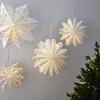 3D Hollow Out Star Paper Lantern White Hollow Star Decoration  Window Decoration