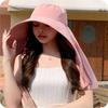 Full Coverage Extra Large Brim With Shawl Fisherman Hat For Women Summer Quick-Dry Neck Protection Sunshade Sunscreen Flat Top Cycling Equestrian Hat