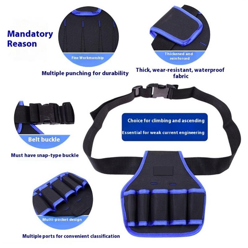 Multi Compartment Work Utility Belt Heavy Duty Nylon Construction Ergonomic Waist Mounted Tool Storage Professionals