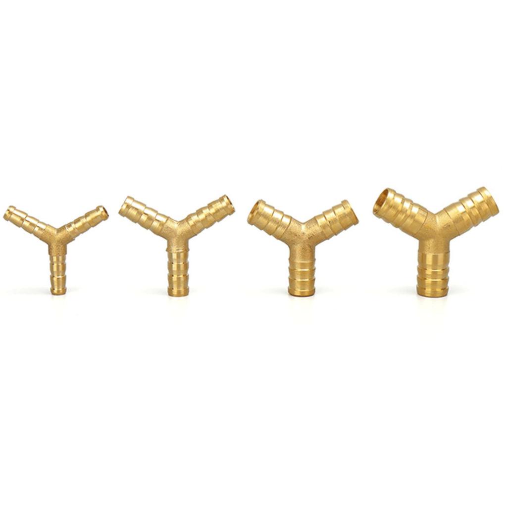 Brass Barb Pipe Fitting Straight Elbow T Y X Shape 2 3 4 Way Connector for 6mm To 19mm 8mm 10mm 14mm 16mm 19mm Copper Water Tube
