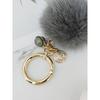 MAIA Mink Fur Keychain & Charm - D Gray