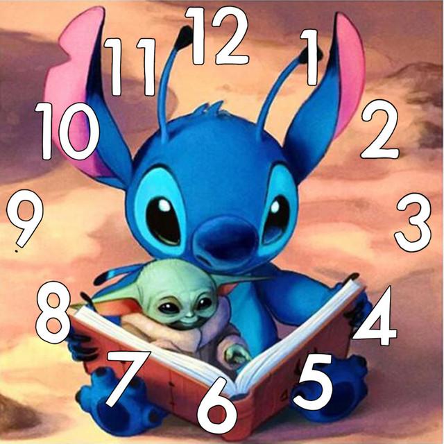 Clock AB Diamond Painting Kit 5D DIY Diamond Embroidery Handmade Art Children's Gift Crafts Home Decoration