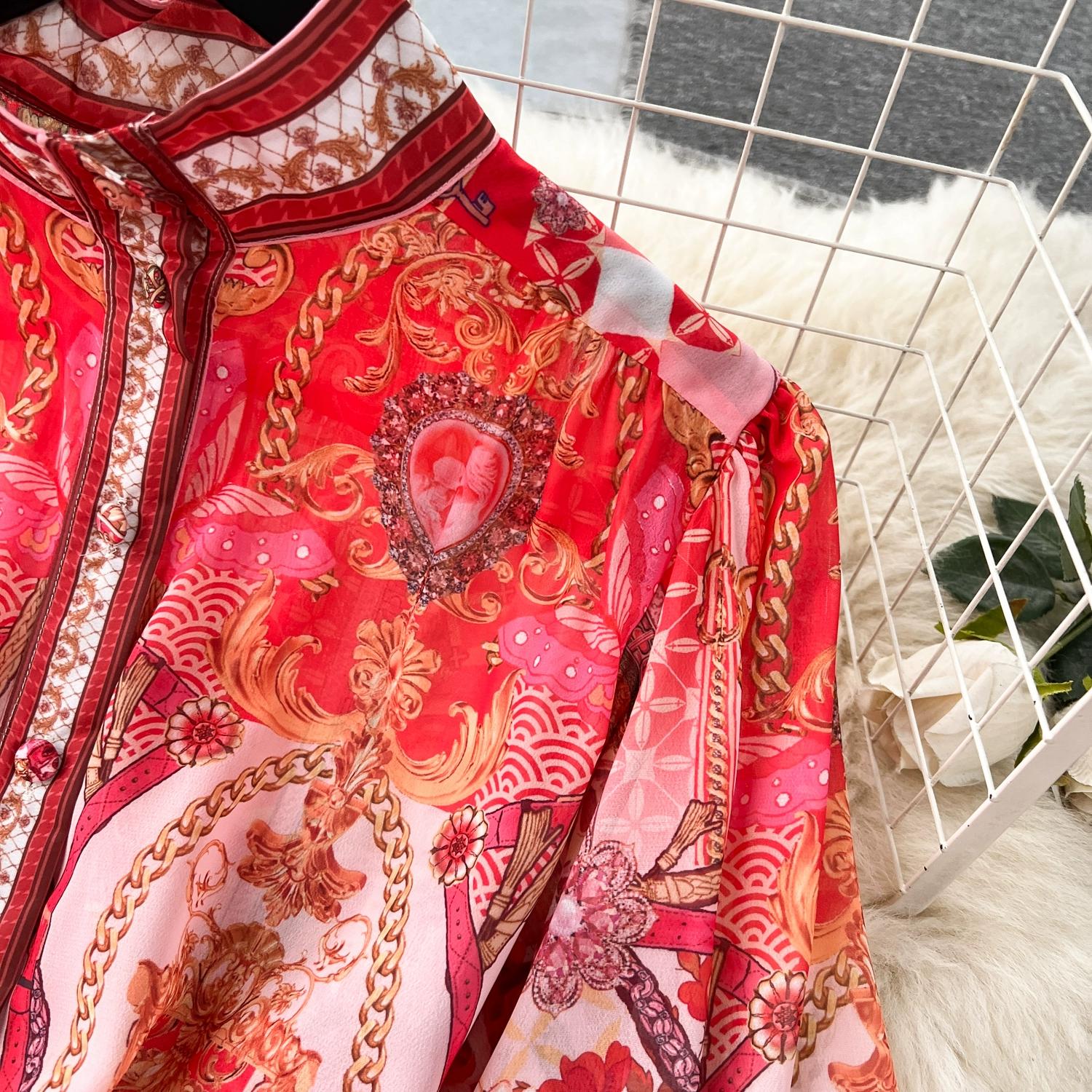 Богемное шифоновое зеленое платье макси — фото 14