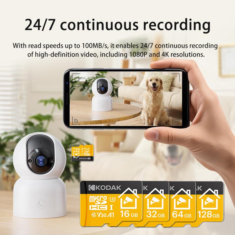 Kodak Microsd card 32GB 64GB 128GB 256GB Memery card Micro sd card best for Home Security Monitor Mobile Phone Drones