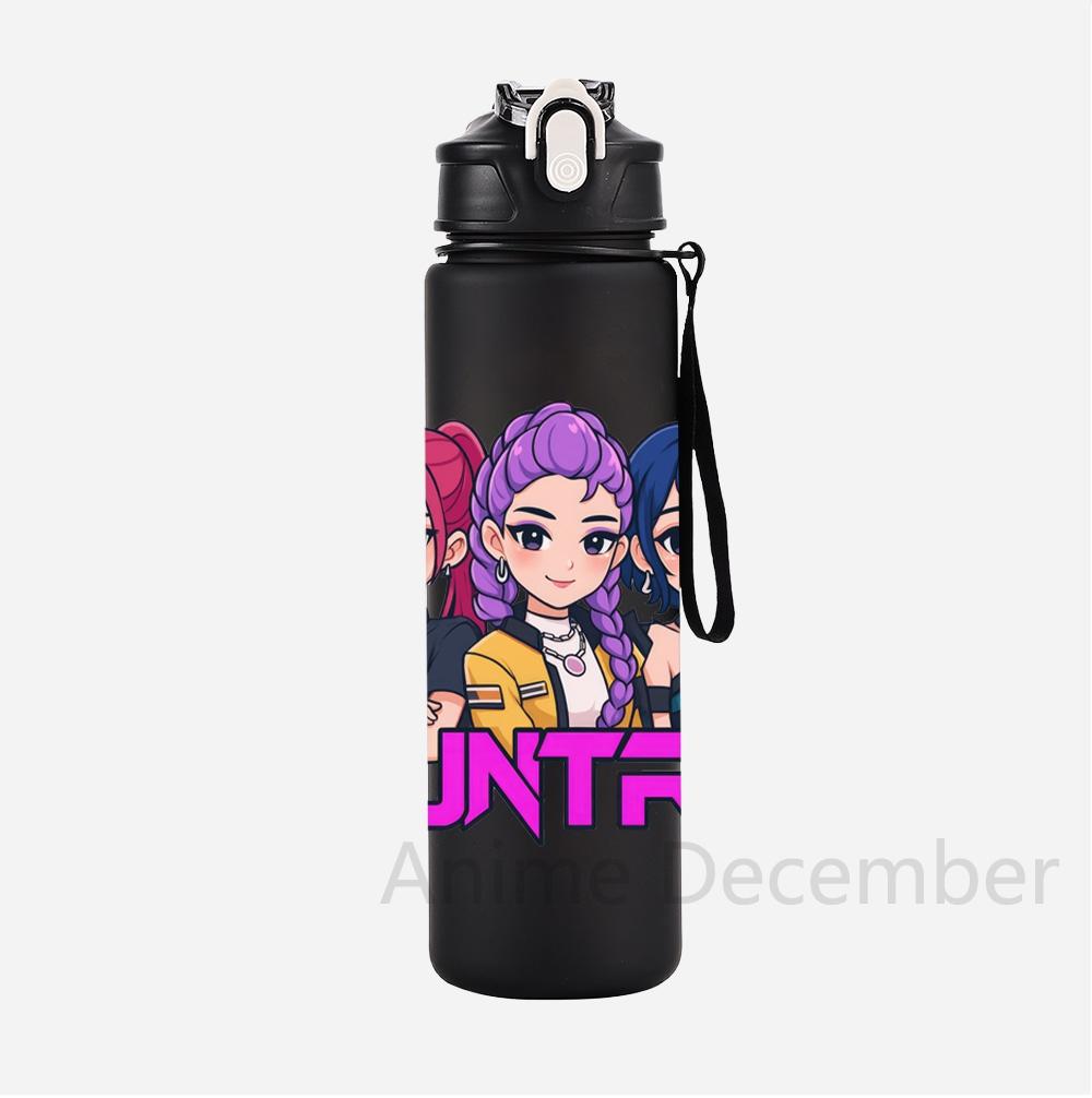 Anime K-Pop Character Water Cup Demon Hunters Large Capacity Outdoor Portable Rope Drinking Bottle for Boy and Girl Gift