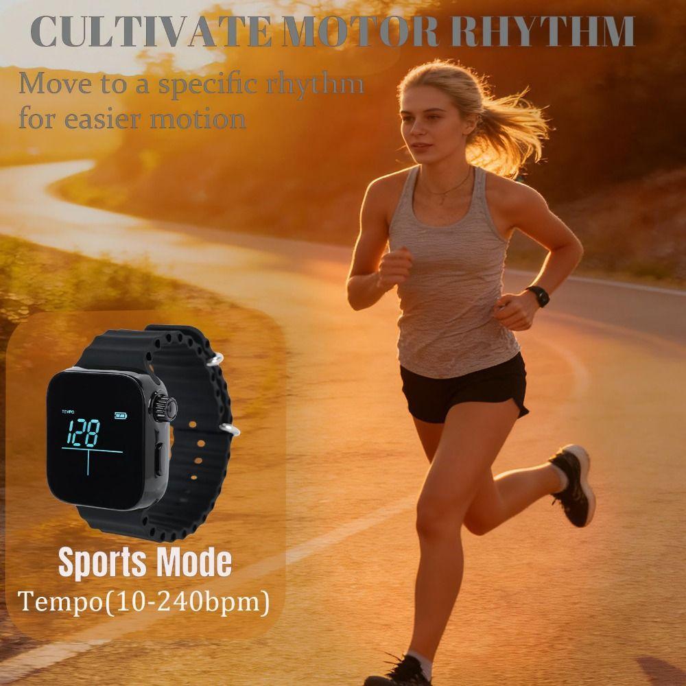 Adjustable Strap Vibrating Metronome Watch App-Adjustable Pulse Metronomes Running Fitness