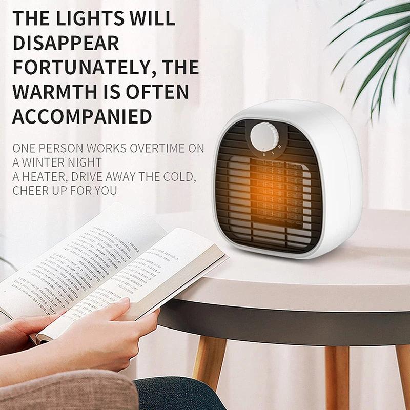 Fast Heating Desktop Fan Car Heating Fans Mini Space Heater High Power Compact Convenient Small Portable Heater for Office