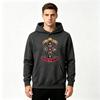 Men Adults DTF Print Hoodie, Vintage Rock Skeleton Cross Pattern Long Sleeve Pullover Hooded Sweatshirt Hip Hop Streetwear Loose Casual Tops
