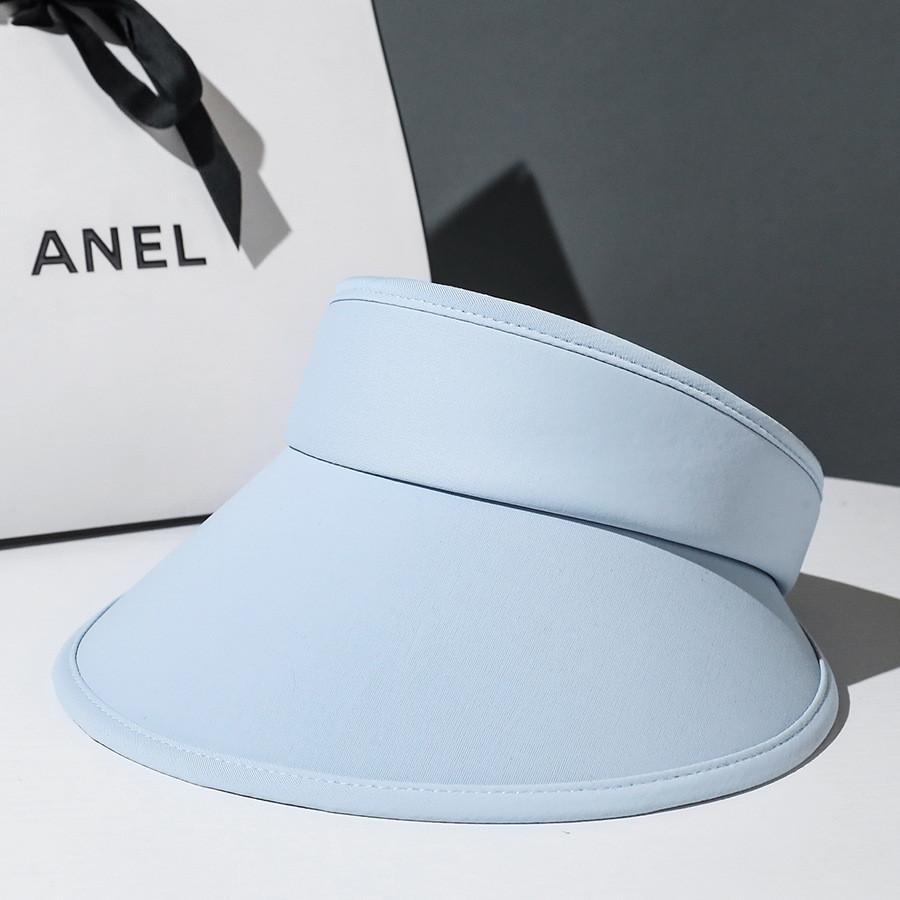 Korean Dongdaemun Pure Color Ice-cool Wide-brimmed Mesh Top Hat Women's Recommended Face-lifting Sunshade Hat