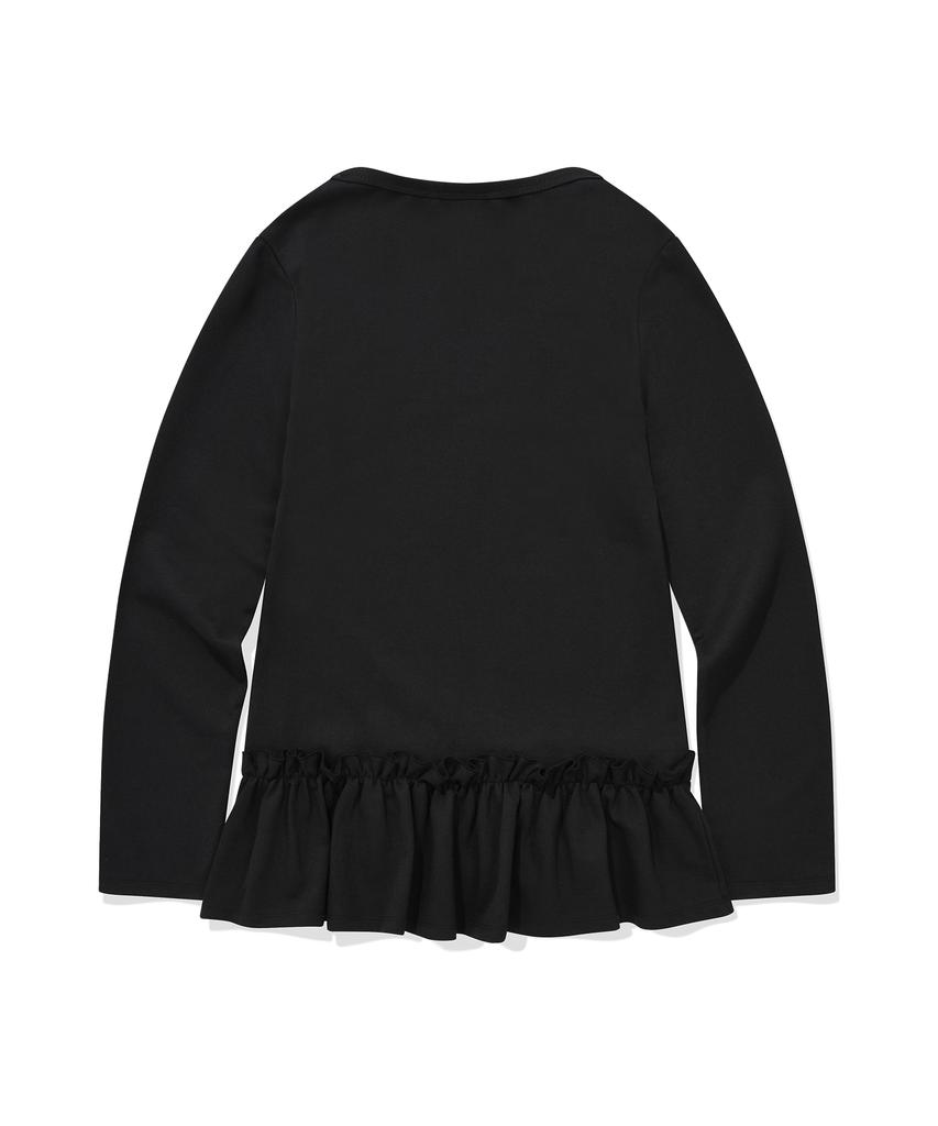 COVERNAT WOMAN Shirred Layered Jersey Dress Black