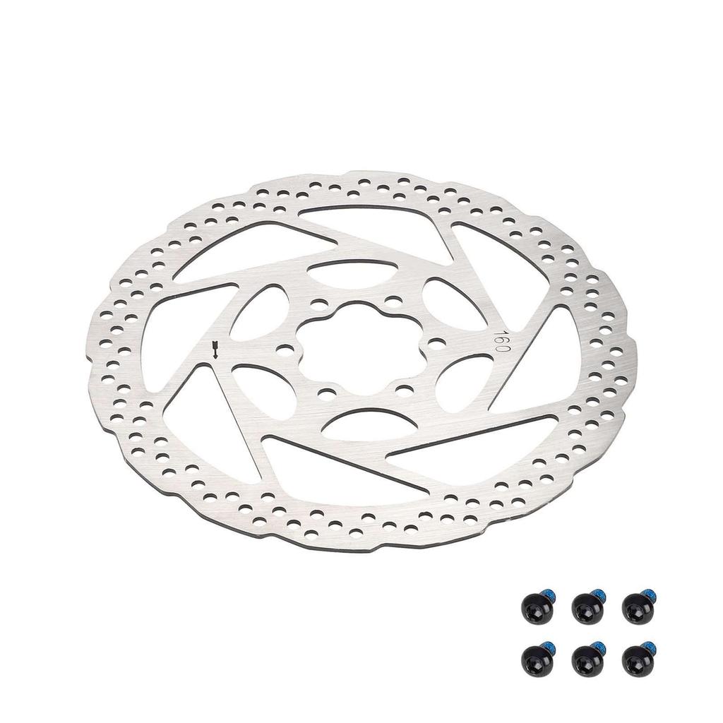 1/2 X Bicycle Disc Brake Rotor 160mm Hydraulic Brake Rotors Heat Dissipation Road Mountain Bike Rotor RT56 6 Bolts Bike Parts Durable