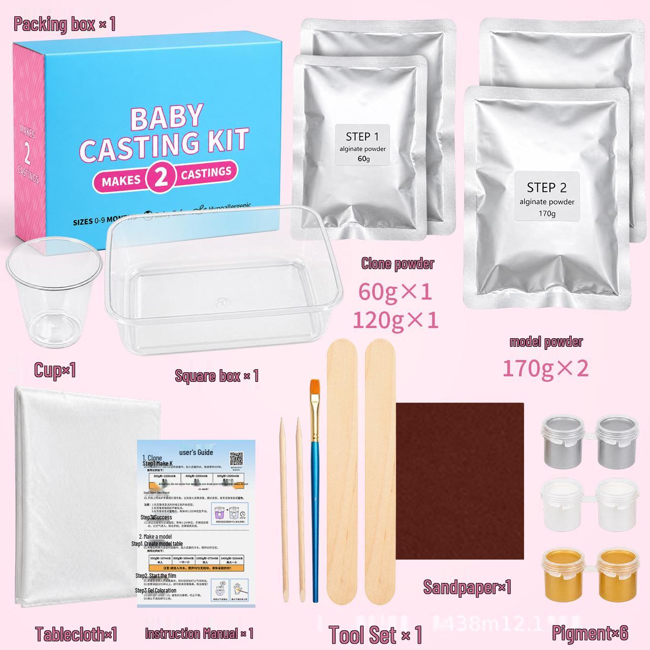 DIY Parent-Child Hand Mold Set: Plaster Hand and Footprint Kit
