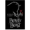 SDFWEFF Beauty & The Beast Poster Broadway Musical Movie Poster Canvas Painting Wall Art Poster for Bedroom Living Room Decor 12x18inch(30x45cm),
