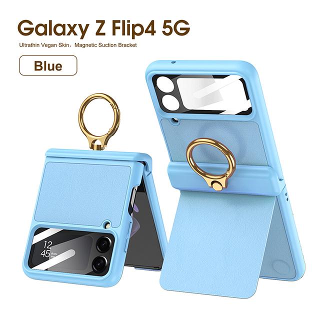 Ultra -Thin Skin Feel Cover For Samsung Galaxy Z Flip 4 5g Magnetic Suction Bracket Hinge Full Package Shell Film Integrade Funda