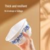 Disposable Food-Grade Blue & White Round Bowls 700ml (20-Pack)