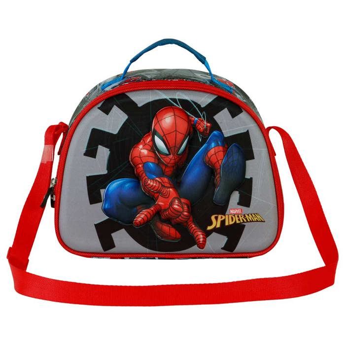 Sac Repas 3D - KARACTERMANIA - Spiderman Symbol - Isotherme - Taille Unique - Bandoulière Ajustable