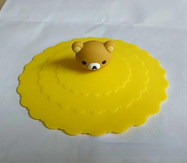 

10 см многоразовый силиконовый чехол для чашки симпатичный уплотнительный чехол для чашки с присоской пыленепроницаемый герметичный крышки для чая кофе колпачок аксессуары для чашки