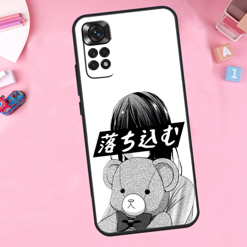 

Sad Japanese Anime Aesthetic For Xiaomi Redmi Note 13 10 12 11 14 15 Pro Plus Phone Case For Redmi 15 13C 12C 14C 10C 15C Redmi 15C 5G