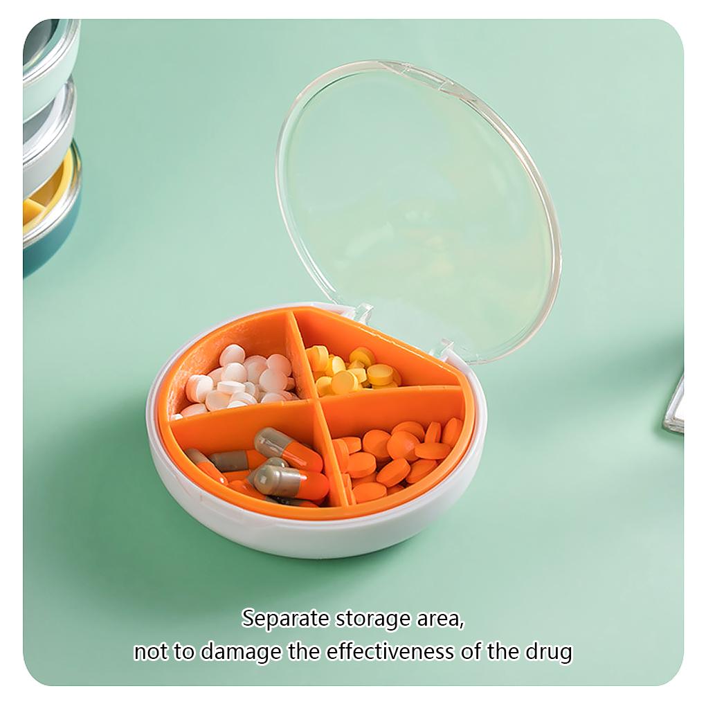 Pill Splitter Box ABS PC Resuable Stainless Steel Slicer Storaging Tablet Divider Office Business Trip Organizer Accessories
