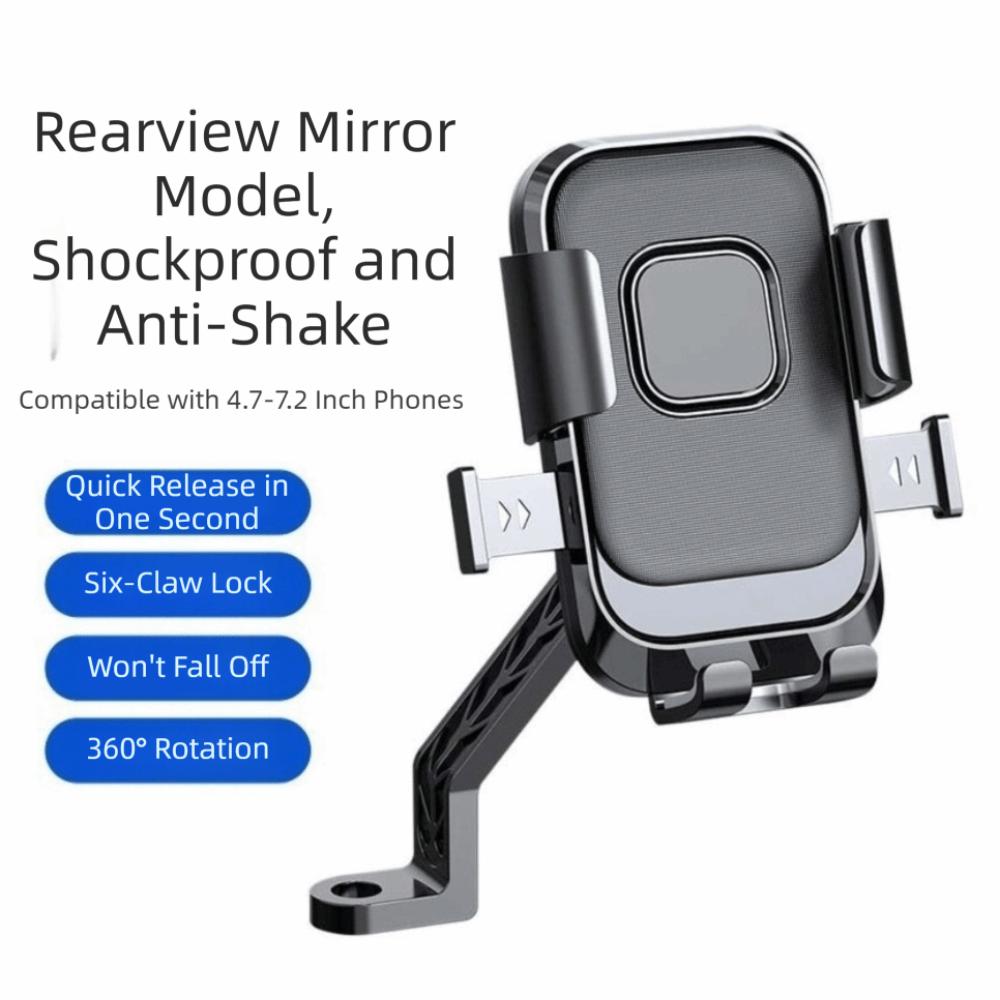 Shockproof Bike Phone Holder 360° Rotatable Navigation Bracket Handlebar Stand Outdoor Riding