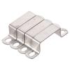 6 Pcs Durable U Shaped Connector Brackets 23 X 51.5mm 304 Stainless Steel U Bracket Silver Pipe Strap Home Pipe Fixing